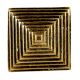Square Pyramid Antique Golden Aluminium Cabinet Knob